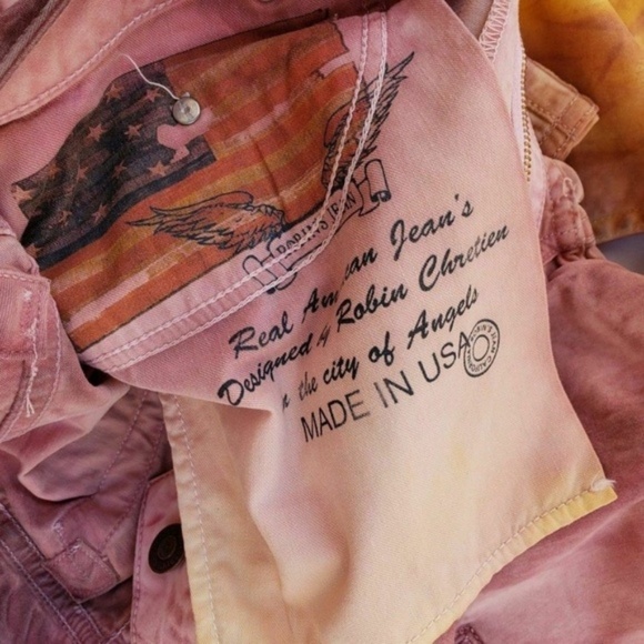 New ROBIN'S JEAN Motard Slim Straight Jeans SZ 40 - Picture 8 of 8